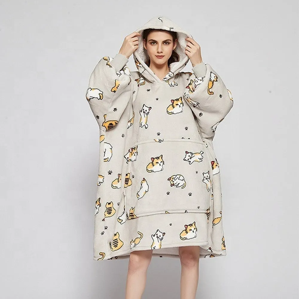 Shoppu Kawaii Snuddie Cloak Blanket Hoodie