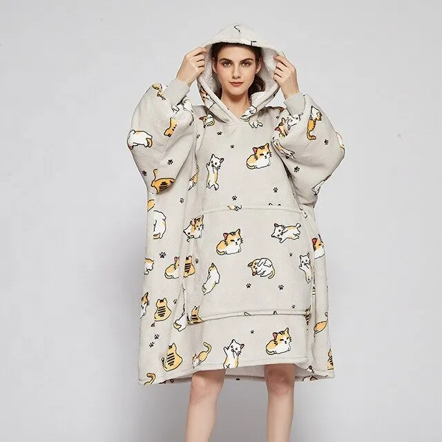Shoppu Kawaii Snuddie Cloak Blanket Hoodie