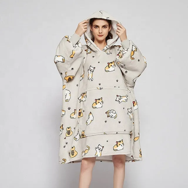 Shoppu Kawaii Snuddie Cloak Blanket Hoodie