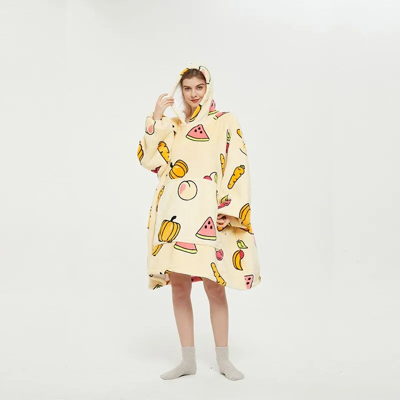 Shoppu Kawaii Snuddie Cloak Blanket Hoodie