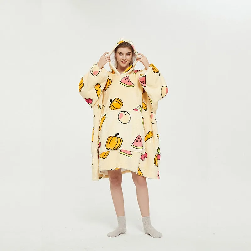 Shoppu Kawaii Snuddie Cloak Blanket Hoodie