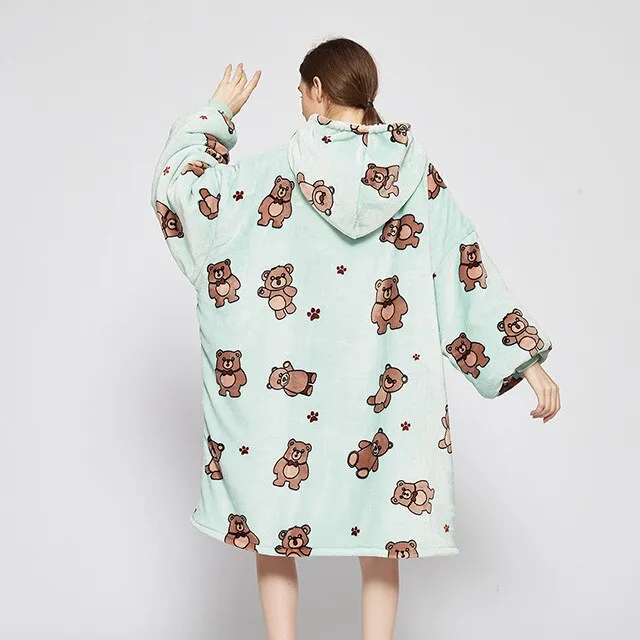 Shoppu Kawaii Snuddie Cloak Blanket Hoodie