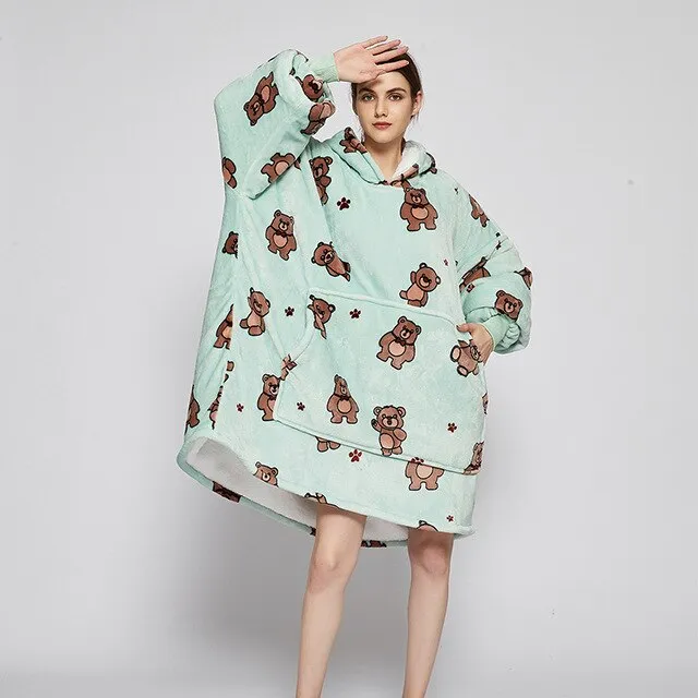 Shoppu Kawaii Snuddie Cloak Blanket Hoodie