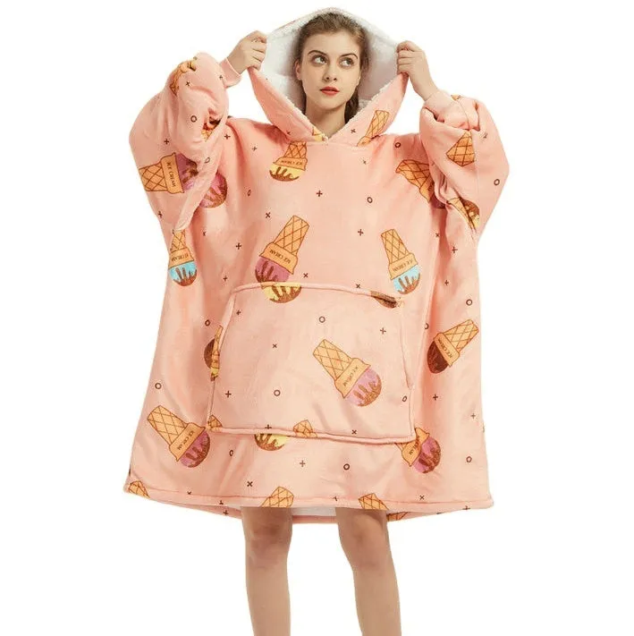 Shoppu Kawaii Snuddie Cloak Blanket Hoodie