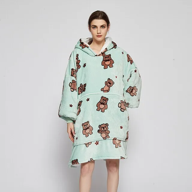 Shoppu Kawaii Snuddie Cloak Blanket Hoodie
