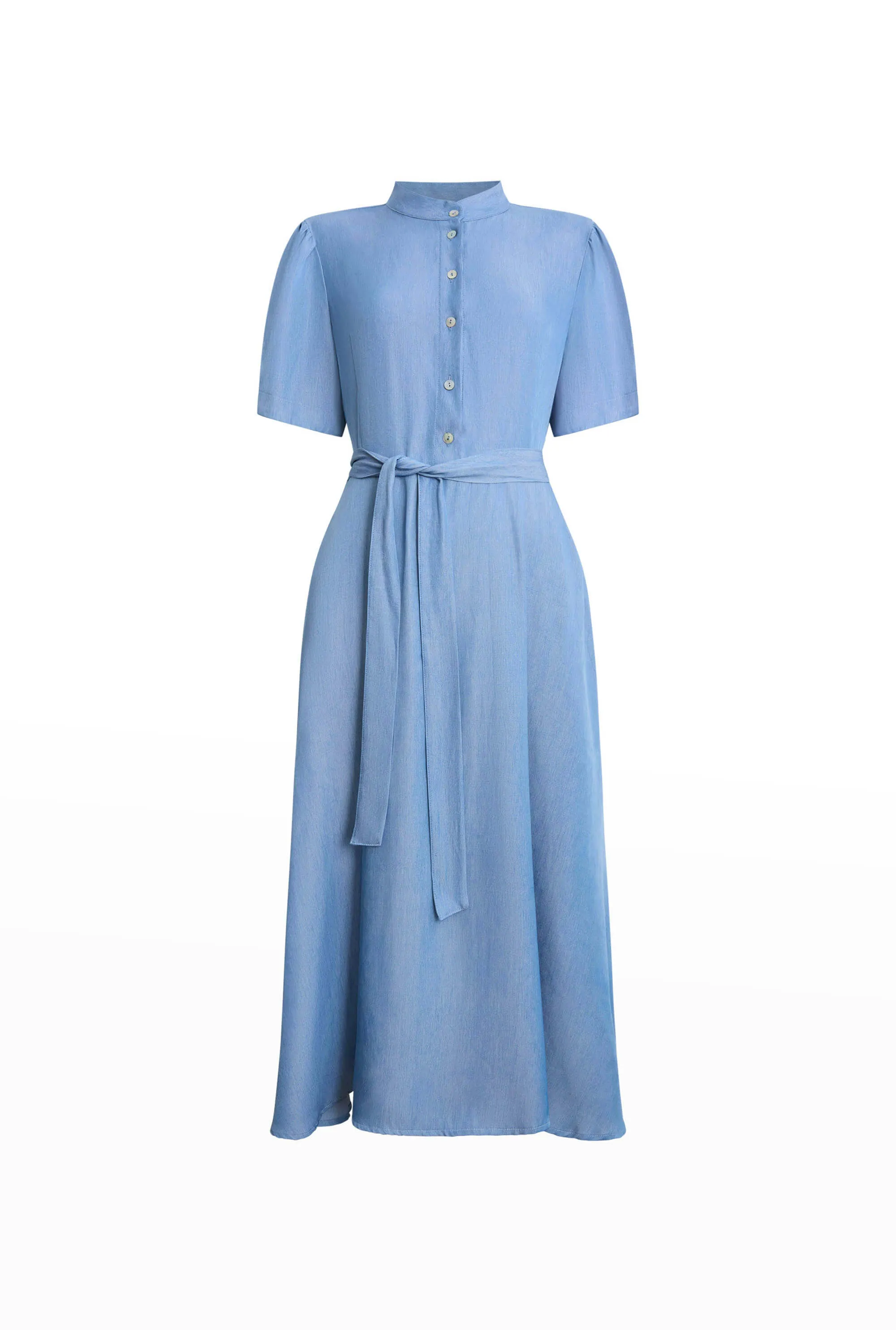 Short Sleeve Day Dress Blue