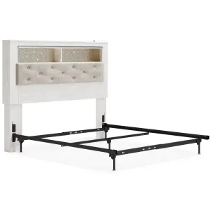 Signature Design by Ashley Altyra B2640-65 Queen Upholstered Panel Bookcase Headboard