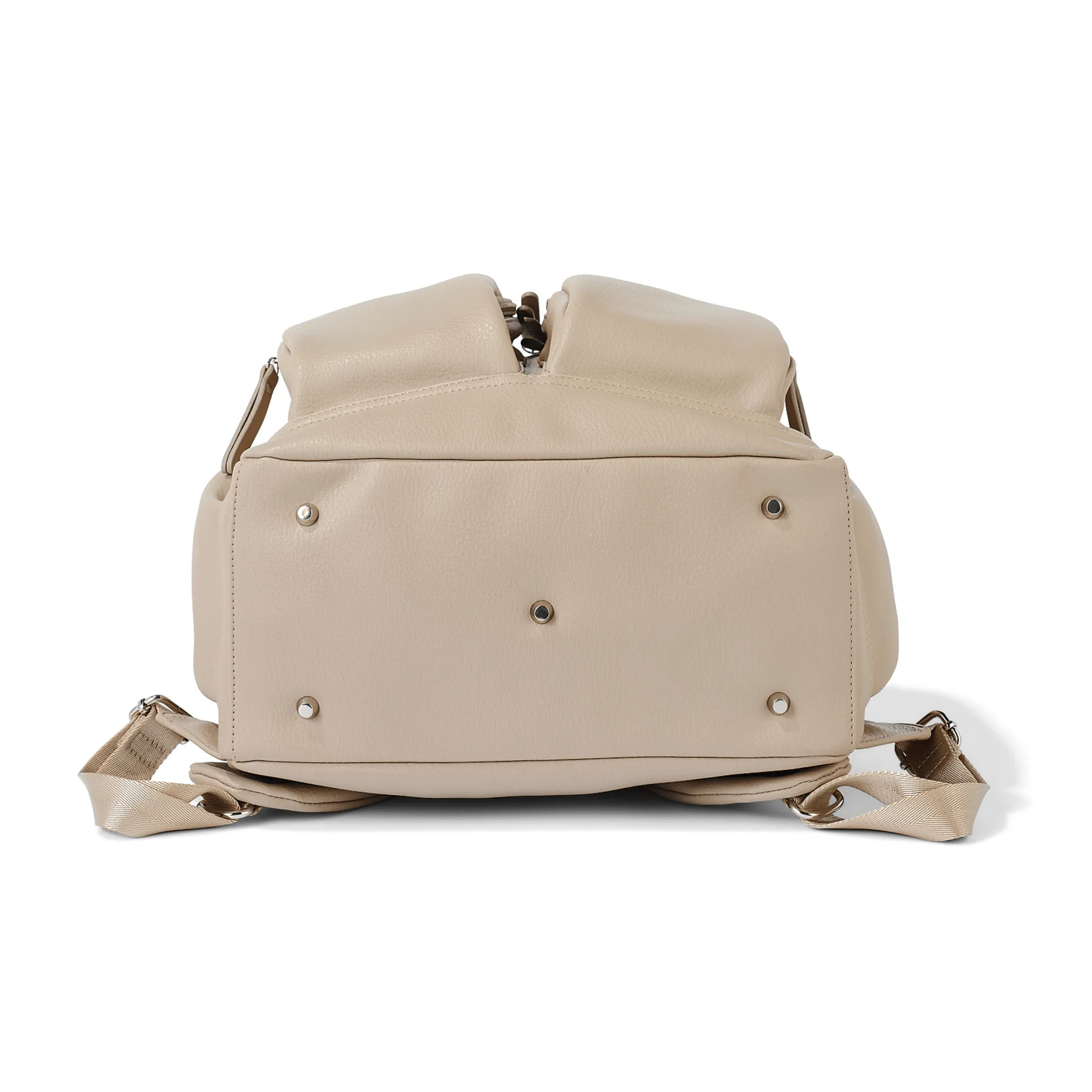 Signature Nappy Backpack - Oat Vegan Leather
