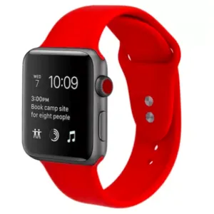 Silicone Sport Replacement Band for Apple Watch Red