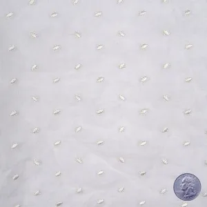 Silk Organza Embroidered Swiss Dot