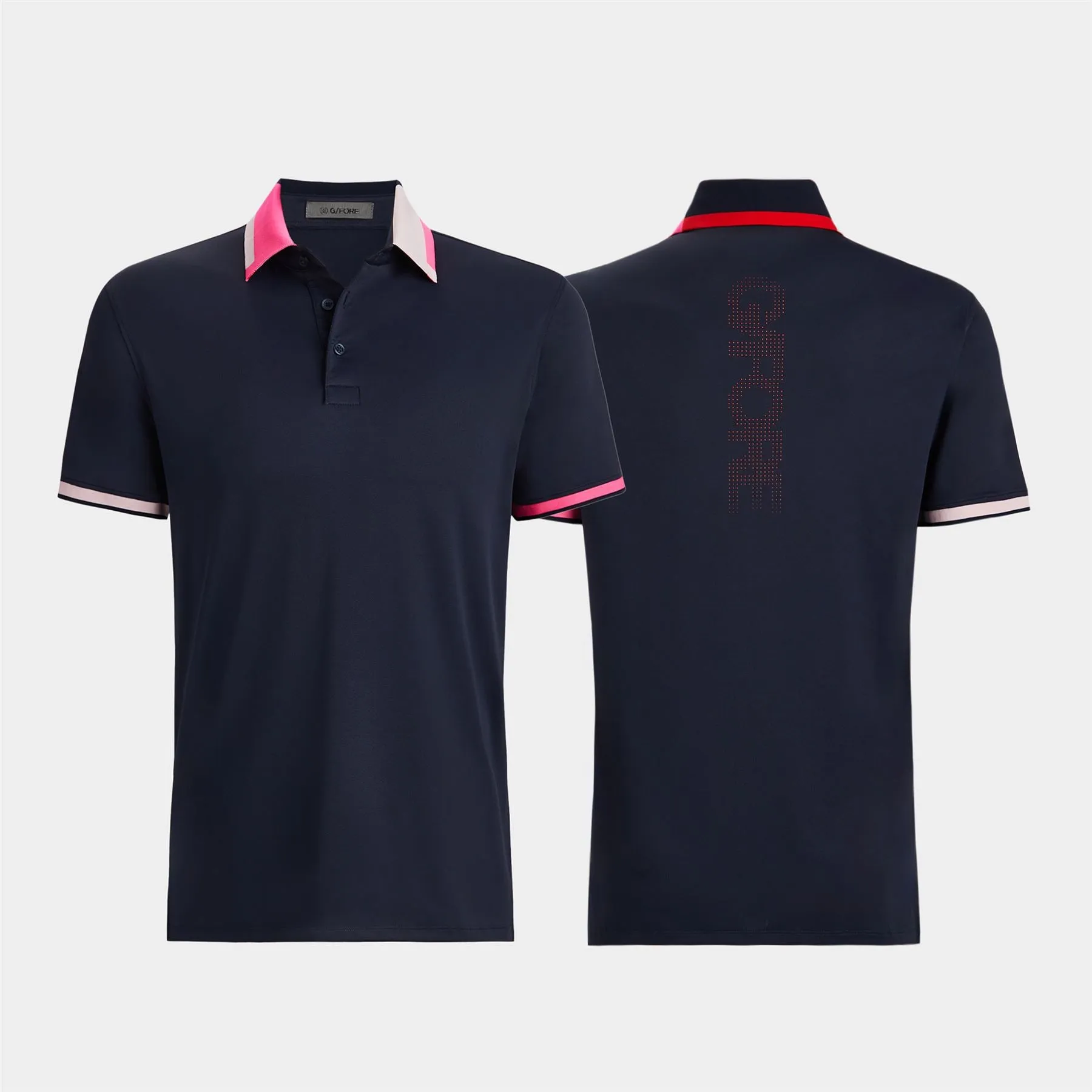 Silky Pique Contrast Banded Sleeve Polo Twilight - AW24