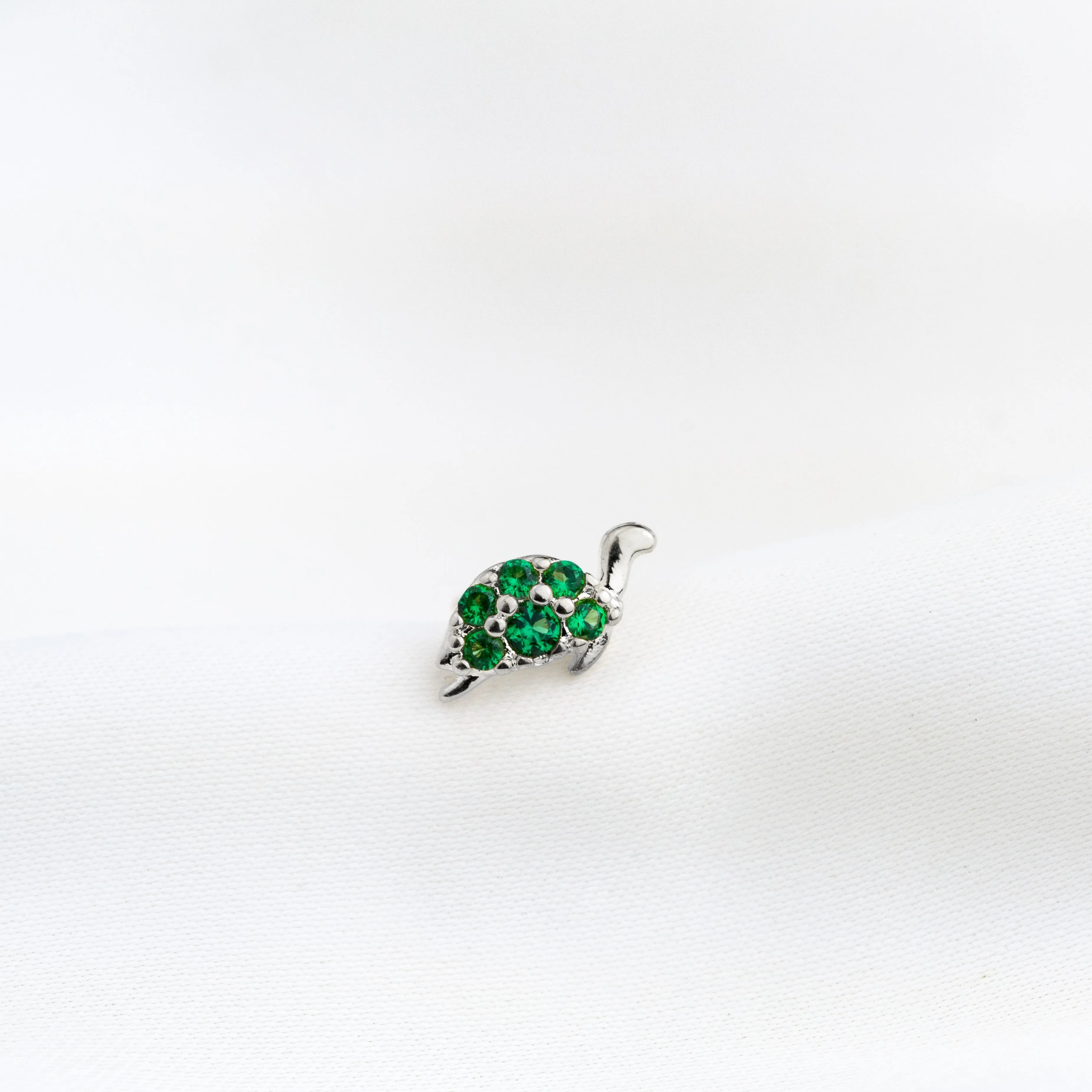 Silver Baby Turtle Stud