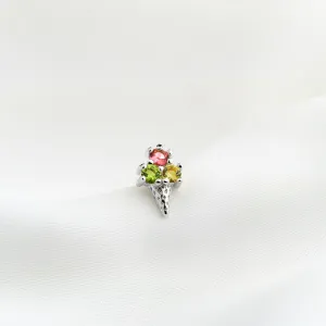 Silver Ice Cream Stud