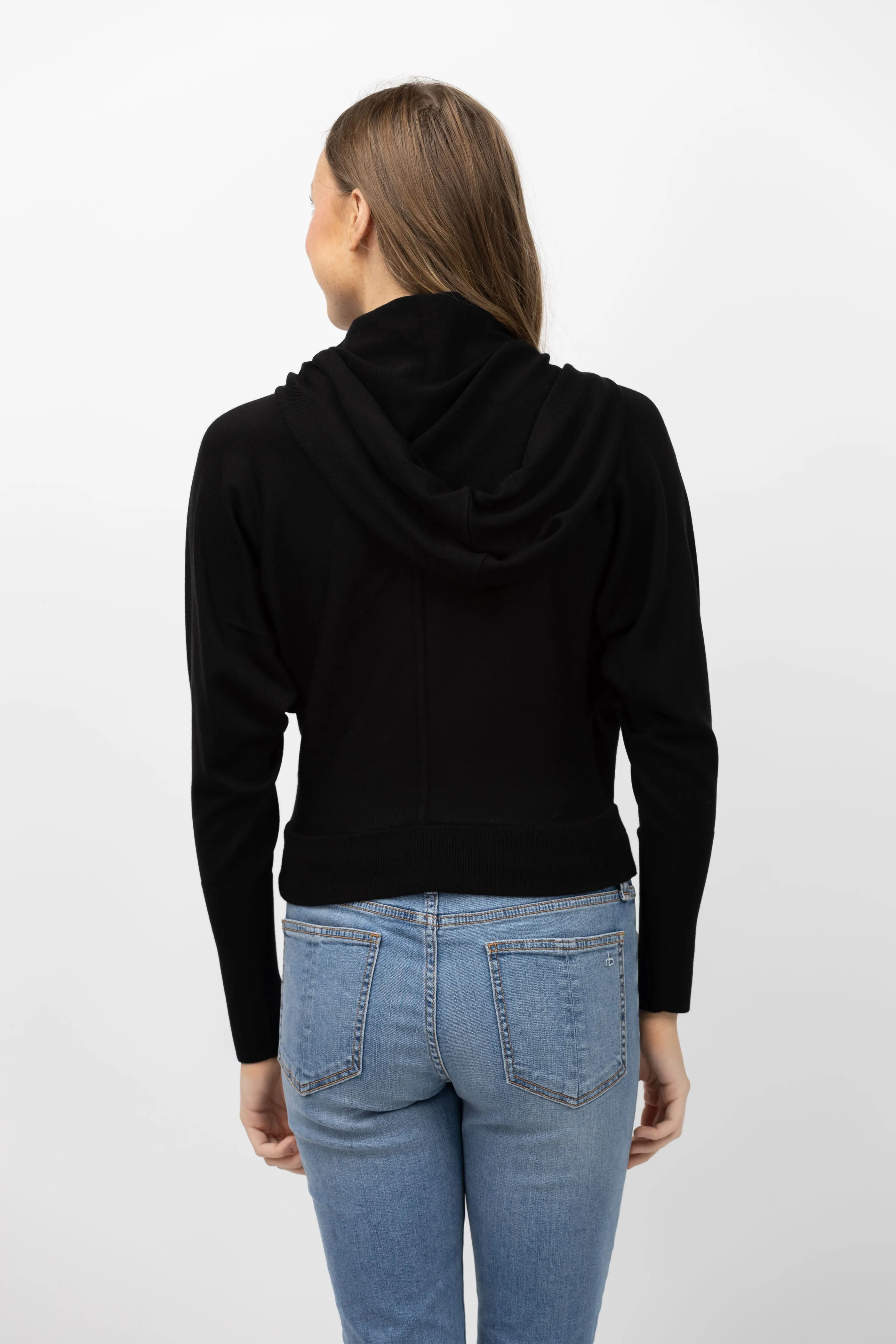 Simkhai Riley Wrap Hoodie in Black
