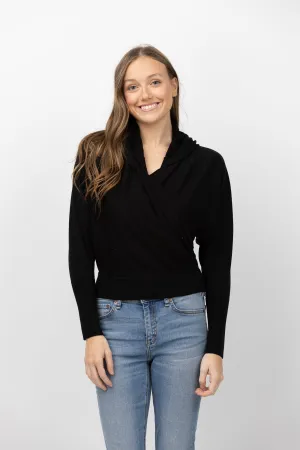 Simkhai Riley Wrap Hoodie in Black