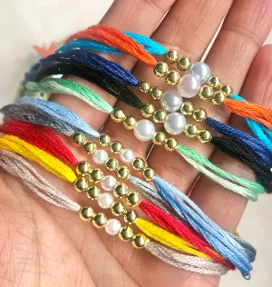 Simple Pearl Rakhi / Rakhri