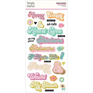 Simple Stories Let's Get Crafty Foam Stickers 53 pack*