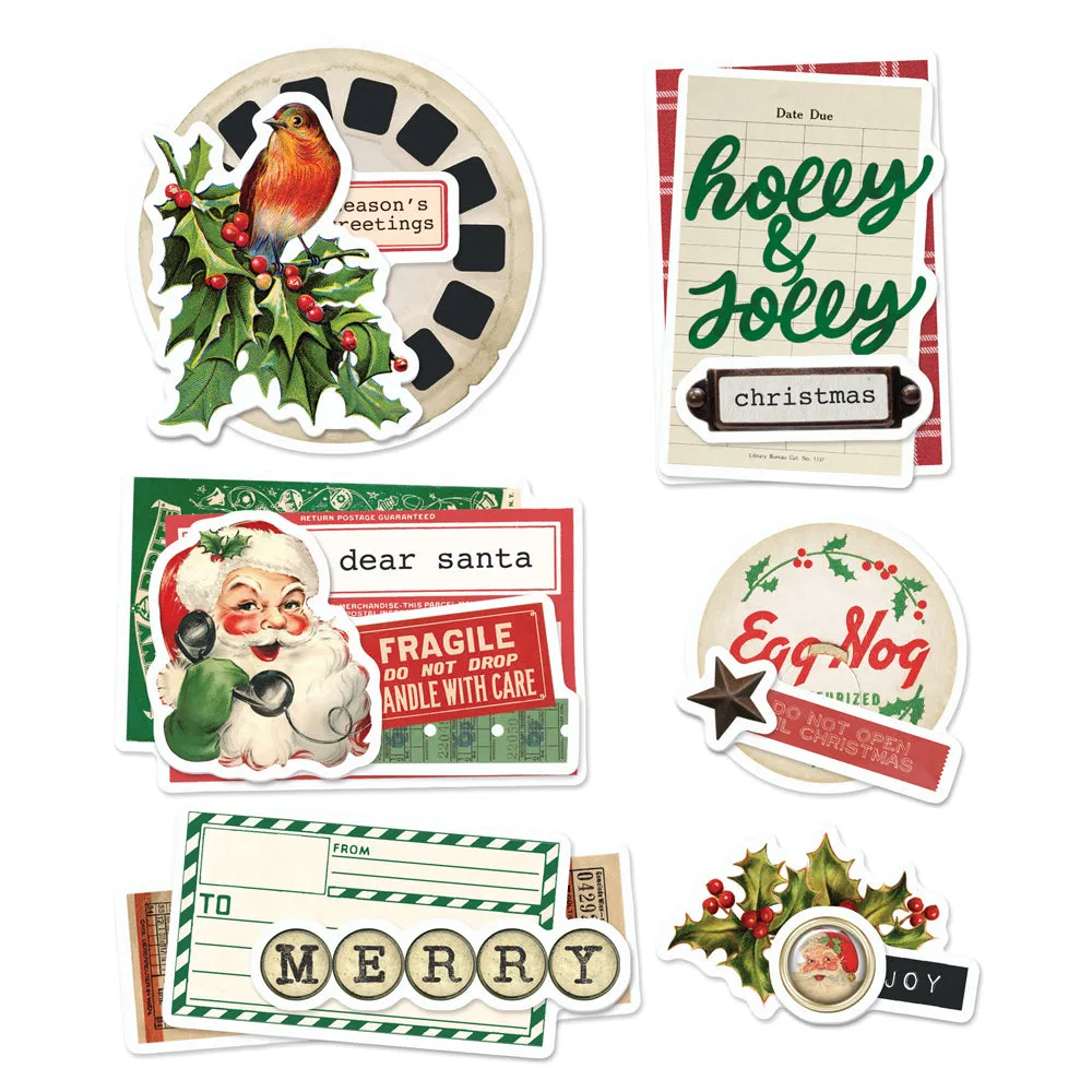 Simple Vintage Dear Santa Layered Chipboard*