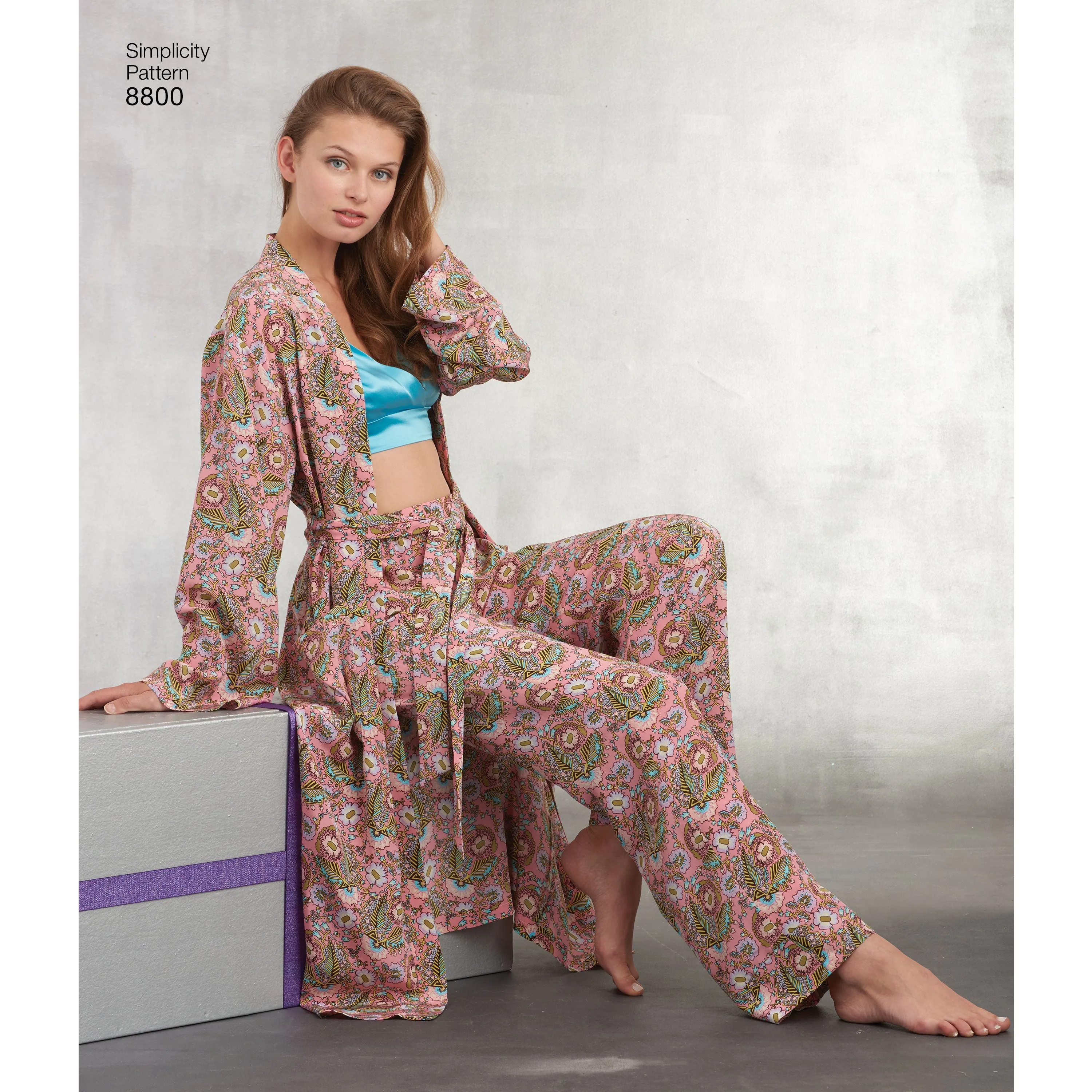Simplicity Pattern 8800 Misses' Robe, Pants, Top and Bralette
