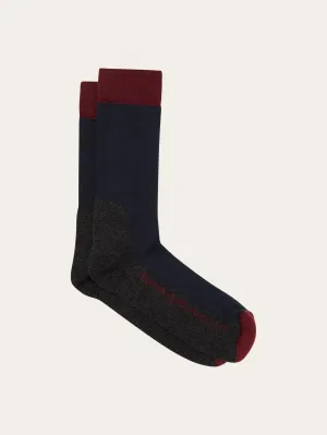 Single pack hiking wool sock - Rhubarb