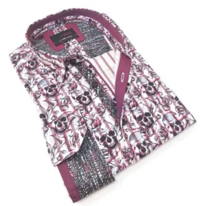 Skull And Rose Button Down Shirt