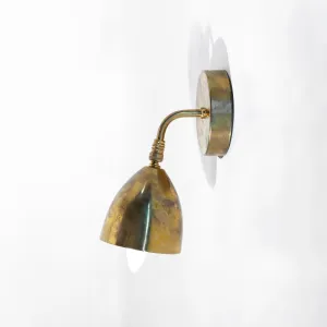 Sleek Modern Antique Brass Wall Sconce