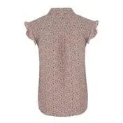 Sleeveless Ditsy Pintuck Blouse