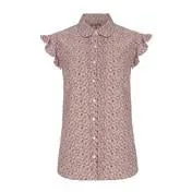 Sleeveless Ditsy Pintuck Blouse