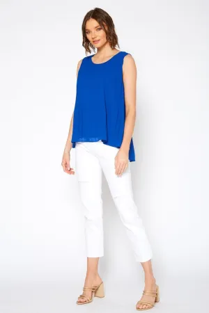 Sleeveless Tank Blouse - Cobalt