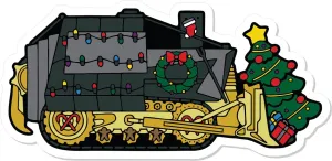 Sleighdozer Sticker