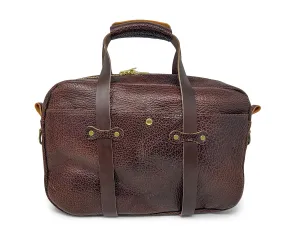 Slim Briefcase | Mahogany Shrunken Bison