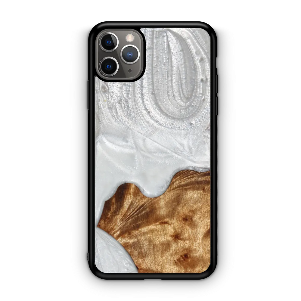 Slim Resin & Wood Phone Case (Coastline Collection - Arctic White)