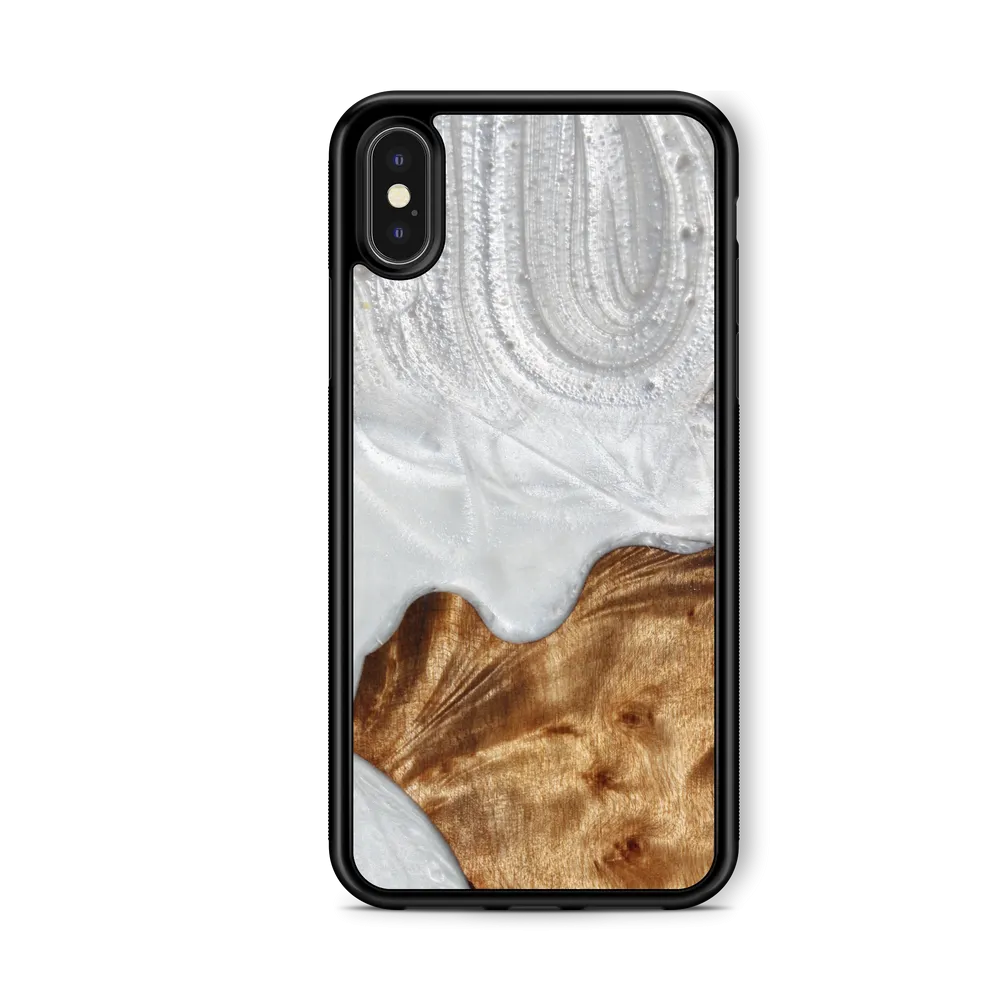 Slim Resin & Wood Phone Case (Coastline Collection - Arctic White)