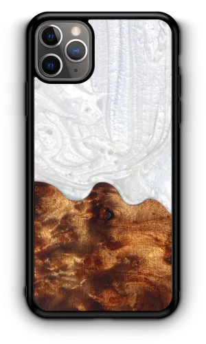 Slim Resin & Wood Phone Case (Coastline Collection - Arctic White)
