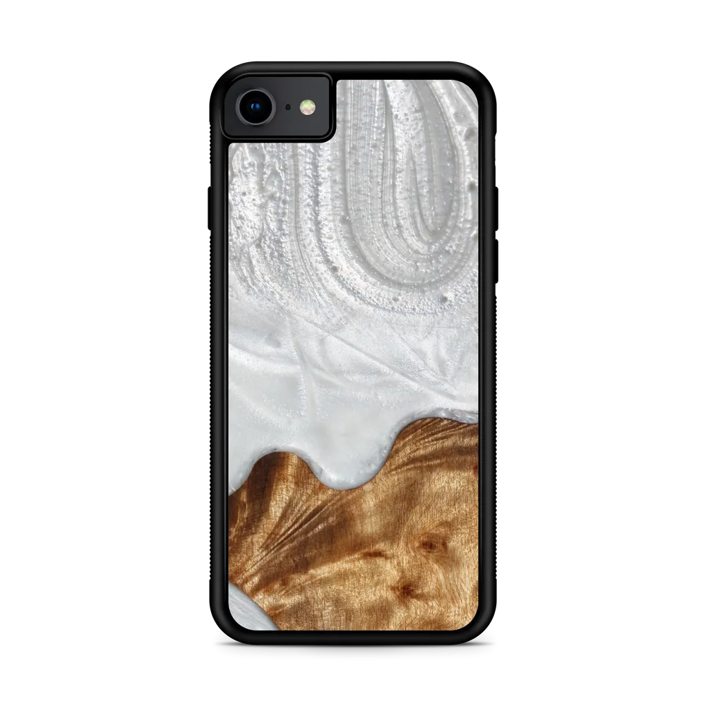 Slim Resin & Wood Phone Case (Coastline Collection - Arctic White)