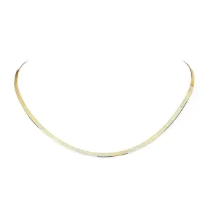 Small Liquid Gold Herringbone Necklace | Ready to Ship
