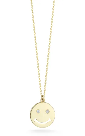 Smiley Face Necklace With Diamonds