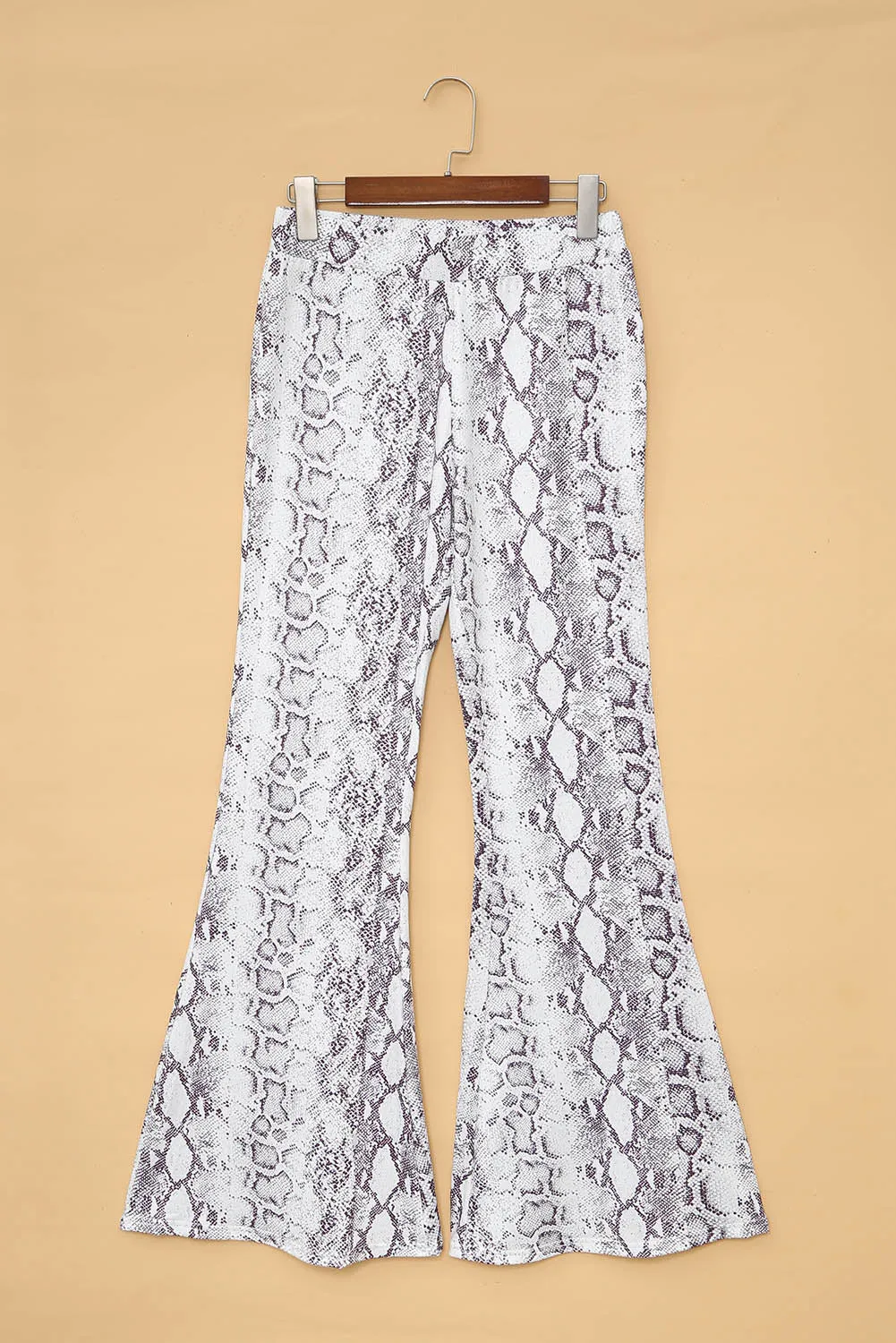 Snakeskin Print Wide Legs Pants