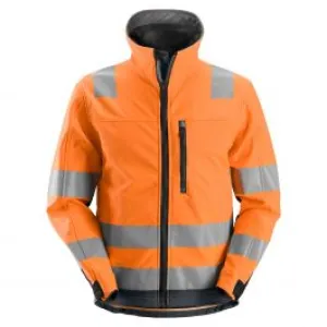 Snickers&#x20;1230&#x20;AllroundWork,&#x20;High-Vis&#x20;Softshell&#x20;Jacket,&#x20;Class&#x20;3&#x20;-&#x20;Orange&#x2F;Steel&#x20;Grey