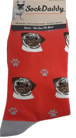 Socks  Pug Dog              800-31  H