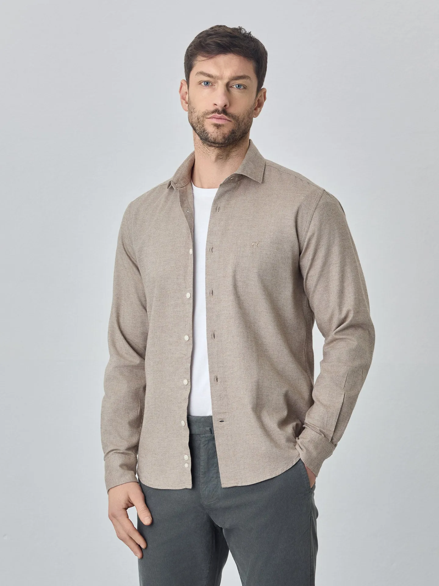 Soft Flannel mélange shirt