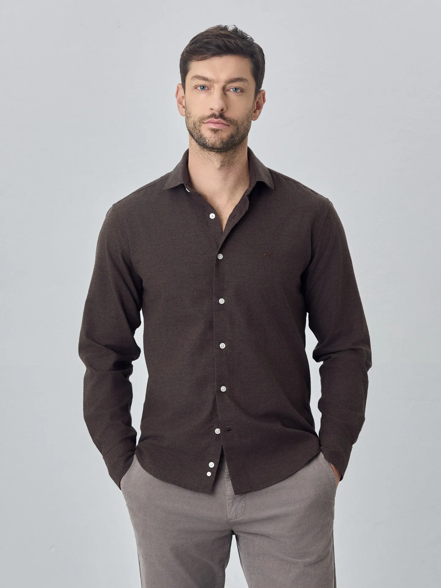 Soft Flannel mélange shirt