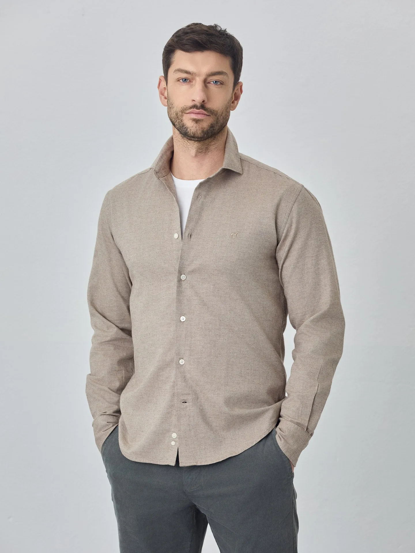 Soft Flannel mélange shirt