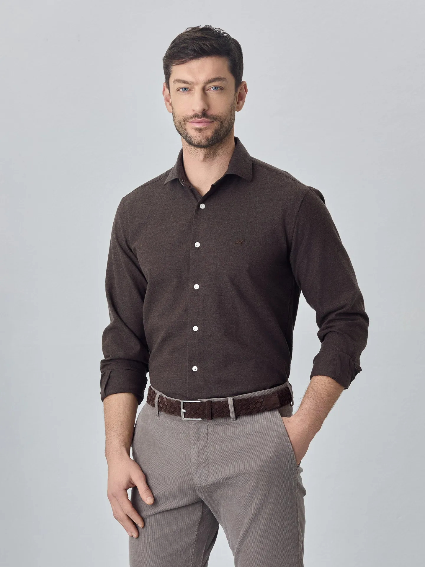Soft Flannel mélange shirt