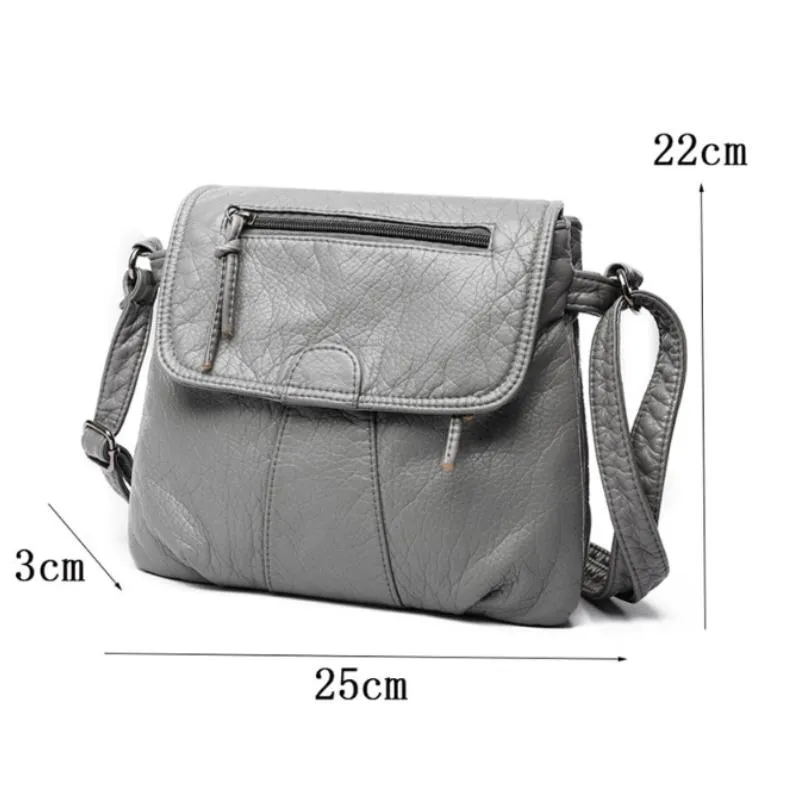 Soft PU Leather Lightweight Crossbody Bag