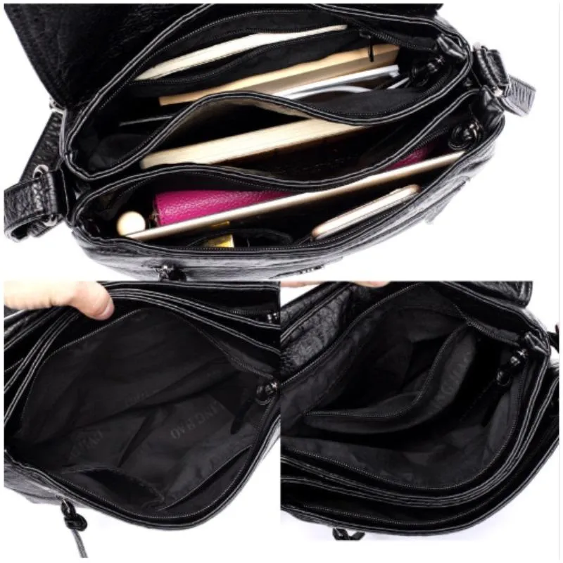 Soft PU Leather Lightweight Crossbody Bag