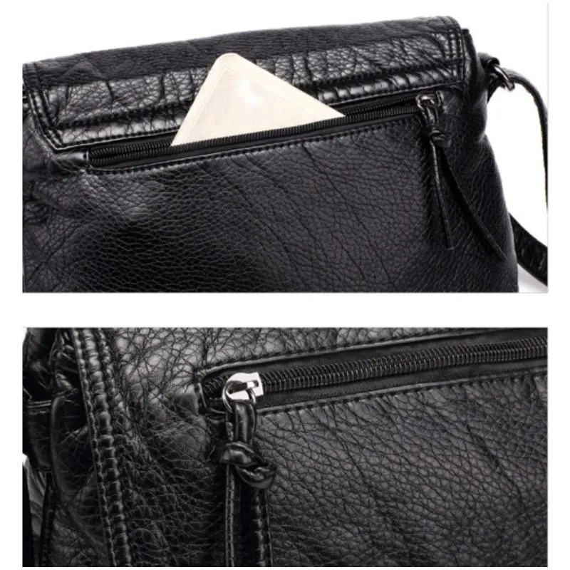 Soft PU Leather Lightweight Crossbody Bag