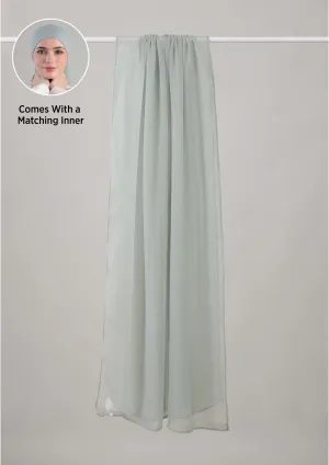 Soft Sage Shawl With Inner