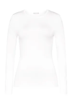 Soft Touch Round Neck Fitted Top | White 71259-101