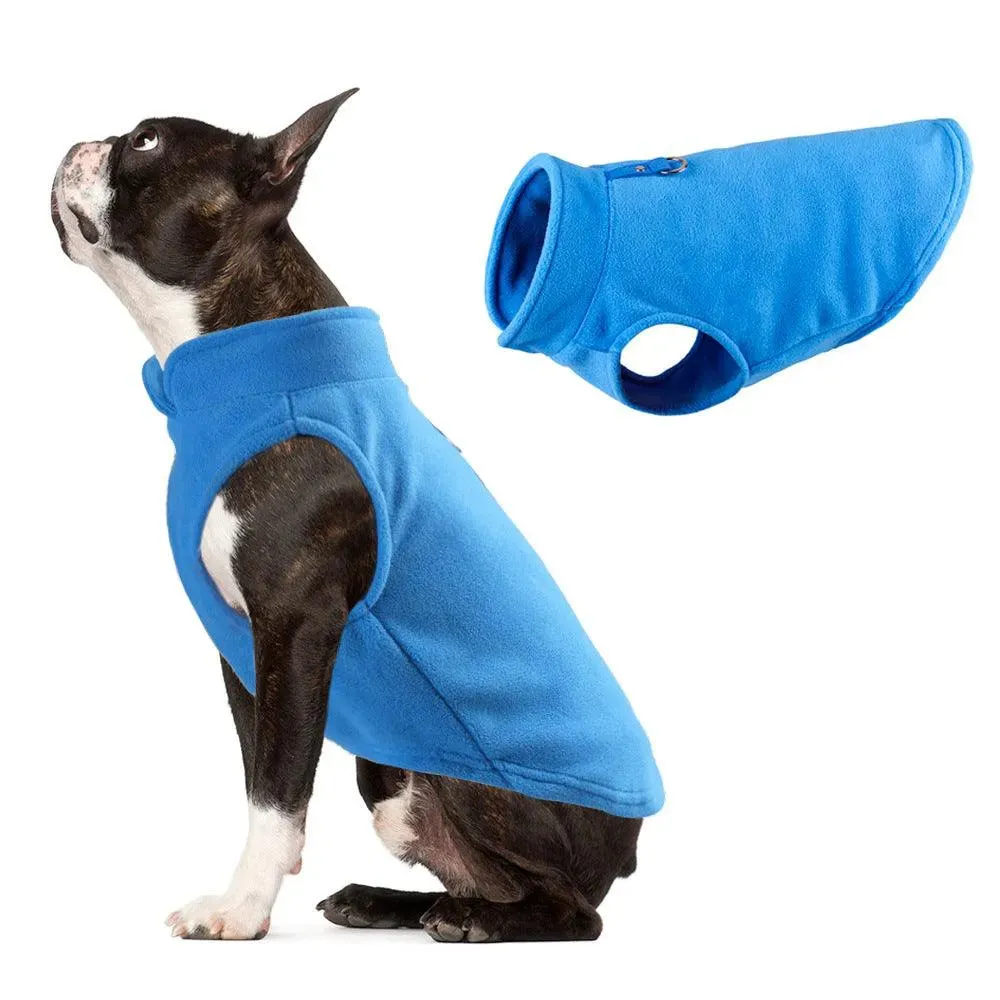 Solid Fleece Pet Vest - Thickened Dog Clothes